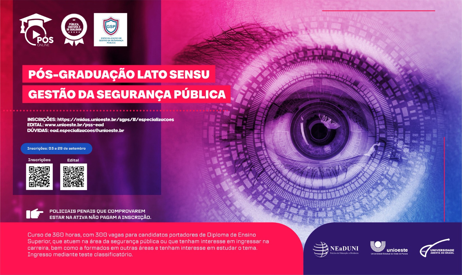 Pós Gestão da Segurança Pública